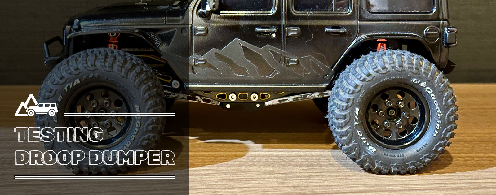 ミニッツ4x4をドループダンパー（引きバネ）化してセッティング